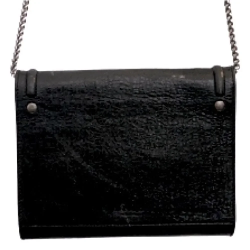 Coveted Dannijo Beckett Black Leather Clutch - 2014 Metallic Geometric Crossbody